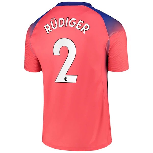 Camiseta Chelsea NO.2 Rudiger 3ª 2020-2021 Naranja